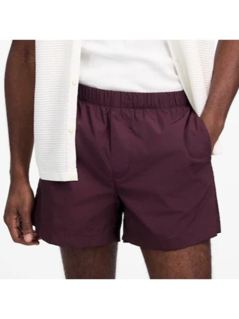 NWT Madewell 4.5" Active Shorts Men's XS Dusty Plum Pull On Pockets Lightweight
